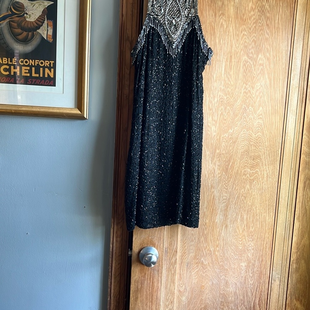 Elegant Black and Silver Women's Dress